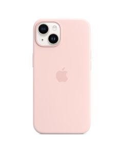Apple iPhone 14 Plus Silicone Case with MagSafe, Chalk Pink
