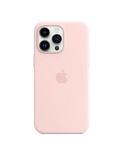 Apple iPhone 14 Pro Max Silicone Case with MagSafe, Chalk Pink