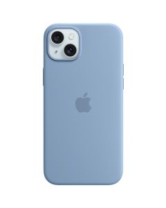 Apple iPhone 15 Plus Silicone Case with MagSafe, Winter Blue