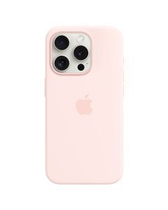 Apple iPhone 15 Pro Silicone Case with MagSafe, Light Pink