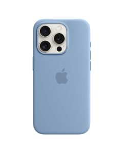 Apple iPhone 15 Pro Silicone Case with MagSafe, Winter Blue