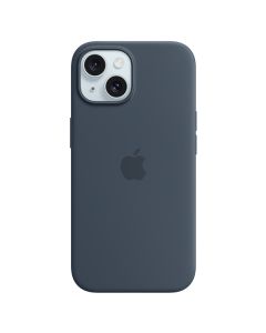 Apple iPhone 15 Silicone Case with MagSafe, Storm Blue