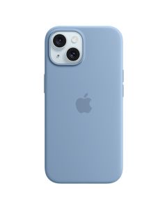 Apple iPhone 15 Silicone Case with MagSafe, Winter Blue