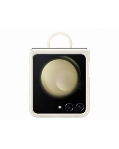 Samsung Z Flip5 Silicone Case With Ring - Cream
